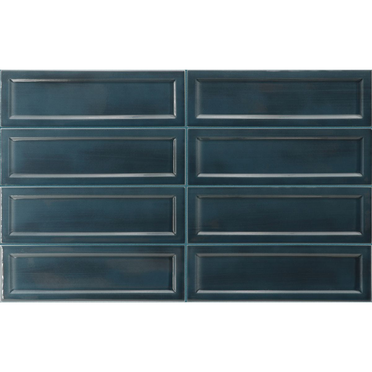 FULL TILE SAMPLE Osaka Brick DECOR Blue Moroccan Handmade Style 6.5cm x 20cm