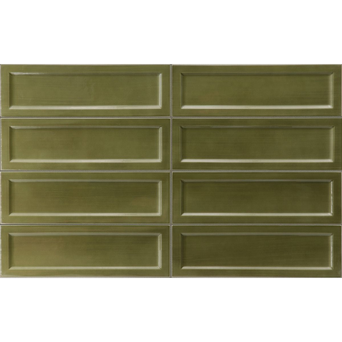 Osaka Brick Tile DECOR Green Moroccan Handmade Tile Style 6.5cm x 20cm