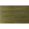 FULL TILE SAMPLE Osaka Brick Green Moroccan Handmade Style 6.5cm x 20cm