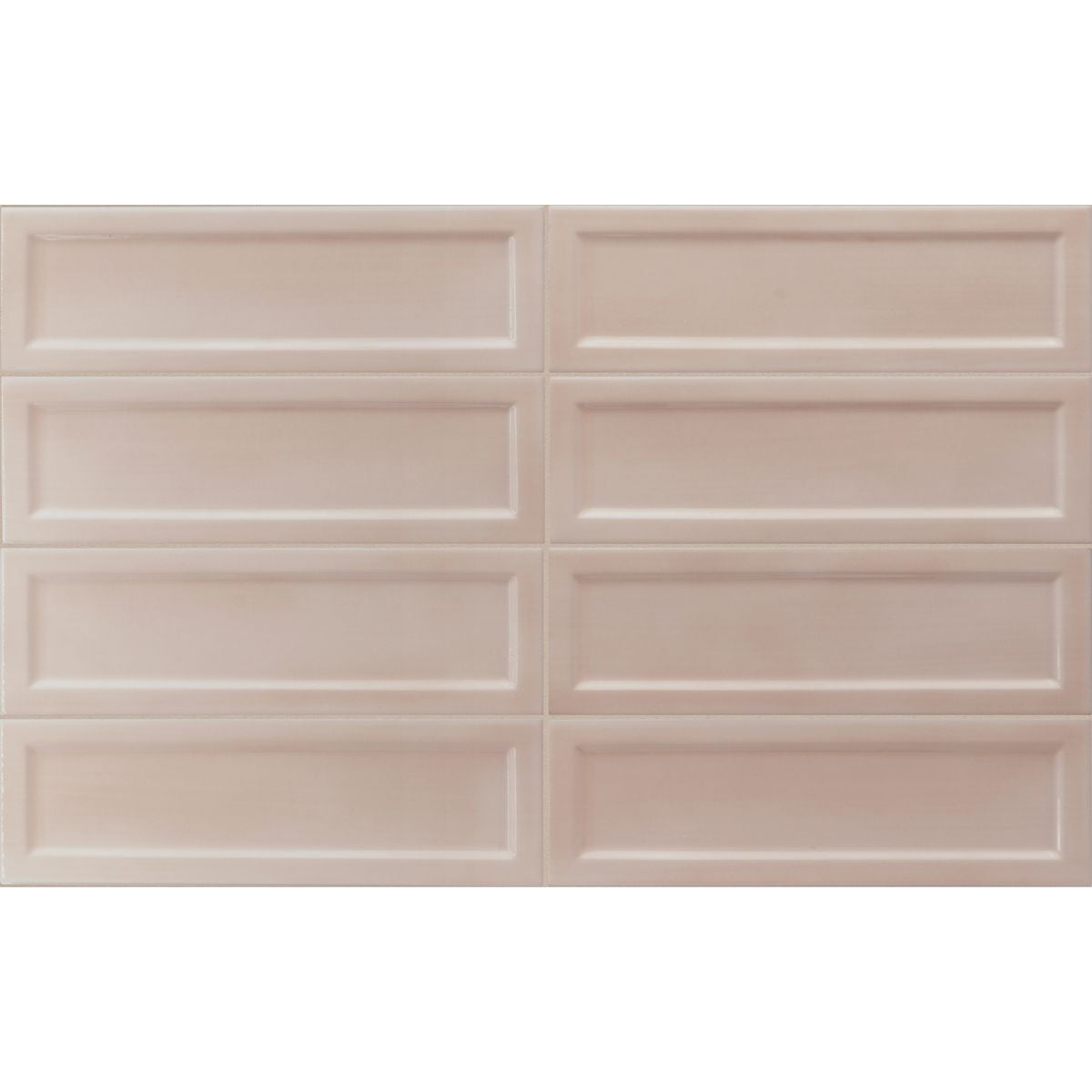 FULL TILE SAMPLE Osaka Brick DECOR Pink Moroccan Handmade Style 6.5cm x 20cm