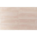FULL TILE SAMPLE Osaka Brick Pink Moroccan Handmade Style 6.5cm x 20cm
