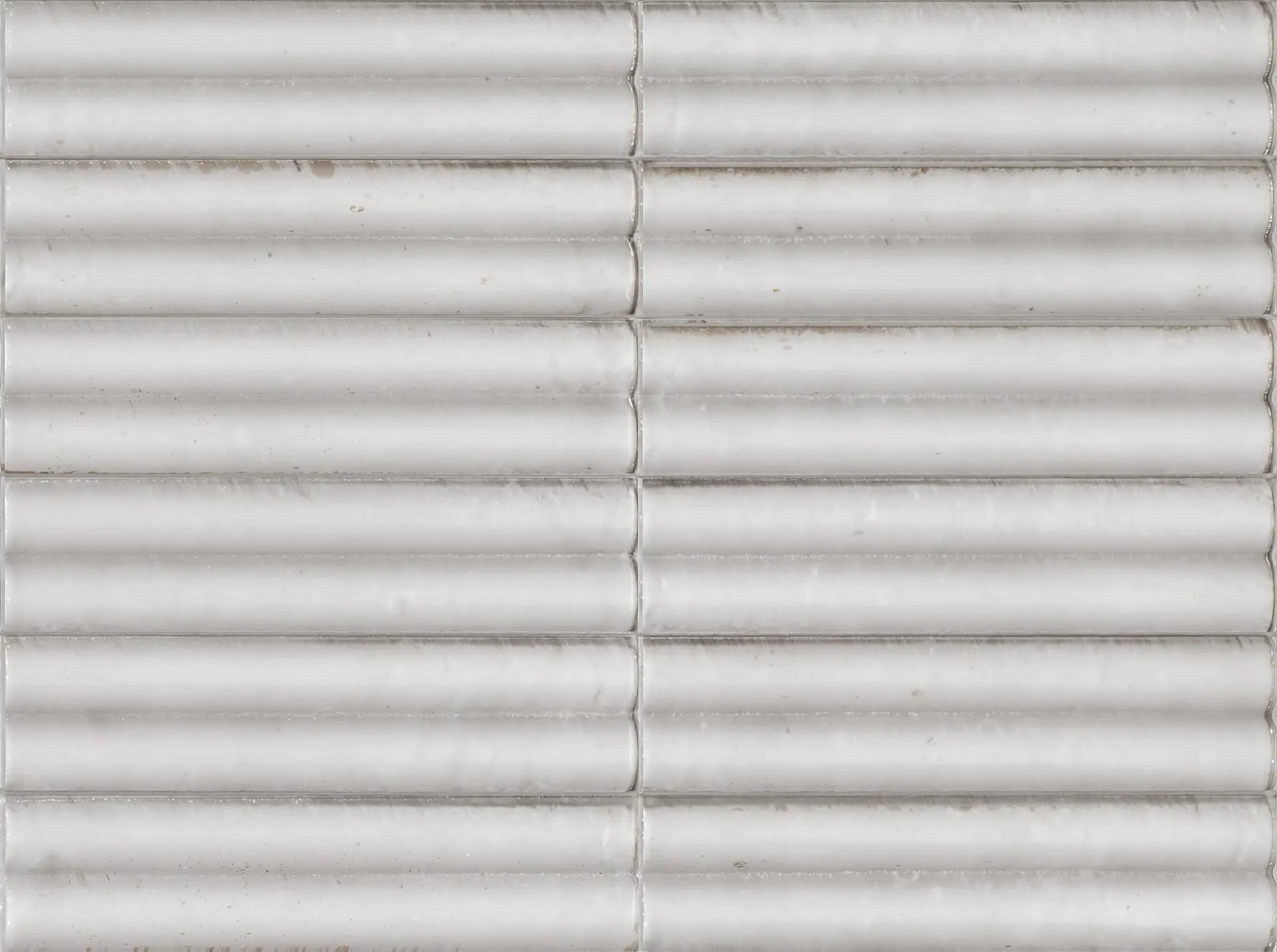 FULL TILE SAMPLE Levent Antique White FLUTED Gloss Decor Porcelain Tiles 6cm x 24cm
