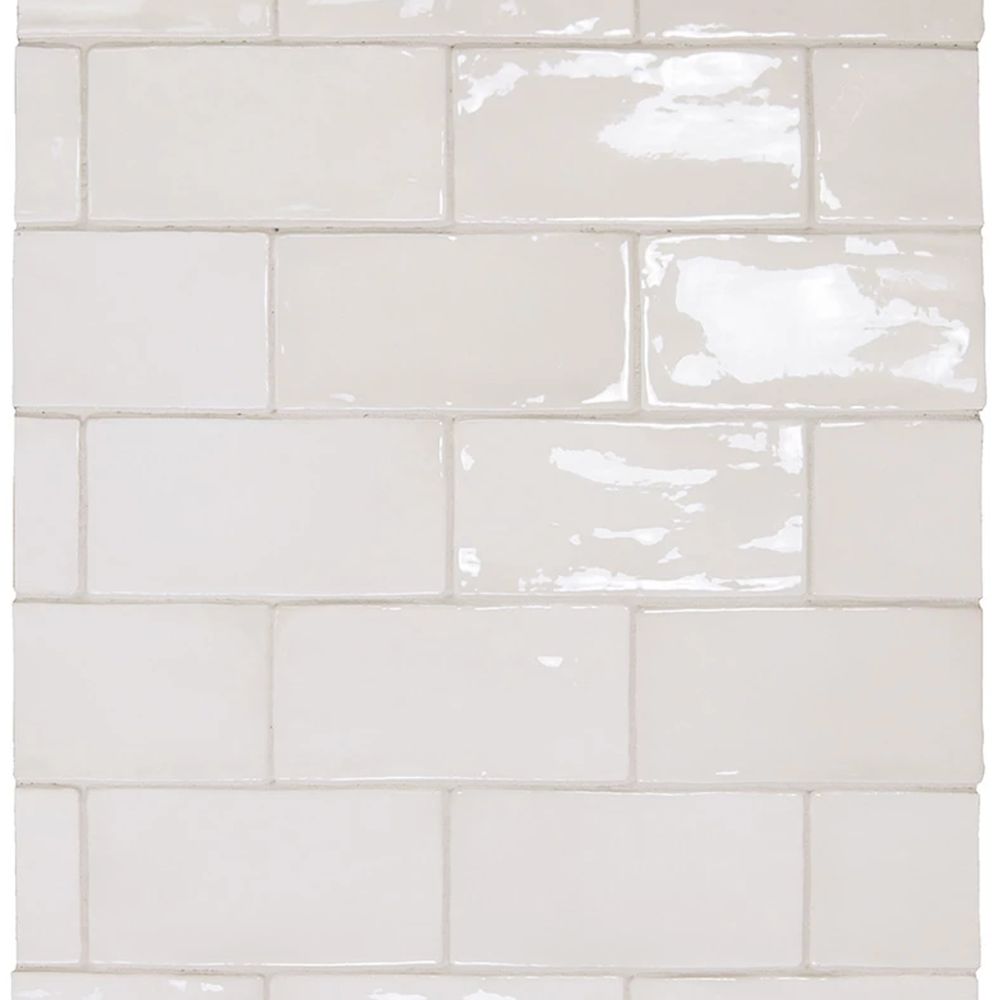Liberty White Rustic Effect Gloss Wall Tiles 7.5cm x 15cm