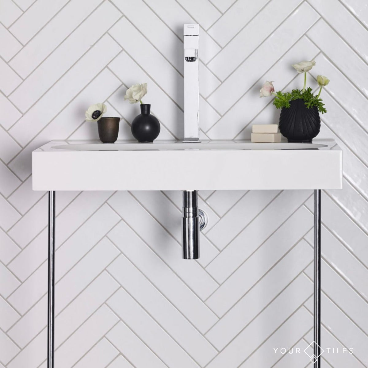 Evesham Long Matt White Rustic Wall Tiles 6.5 x 40cm