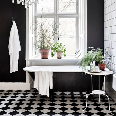 Manor Mini Victorian White Base Tile 15cm x 15cm
