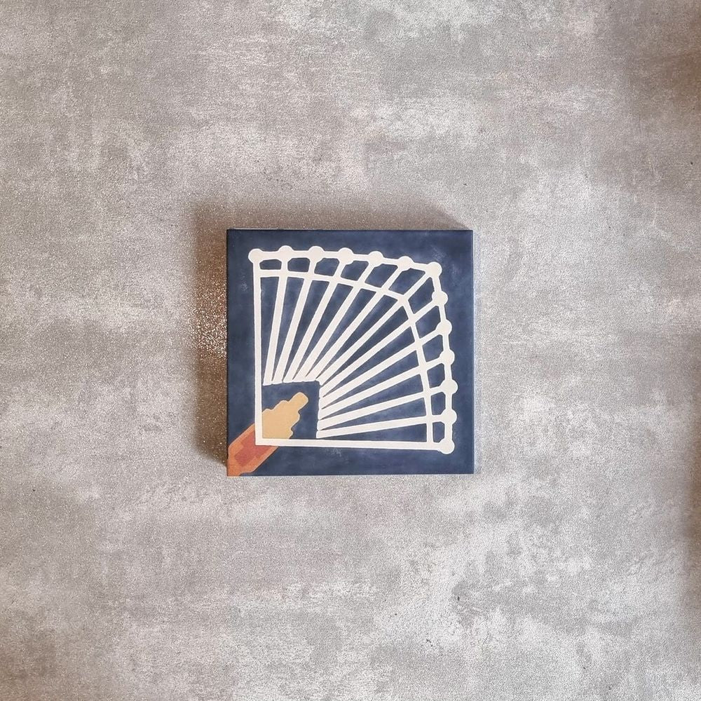 Marseilles Navy Moroccan Tiles 20cm x 20cm