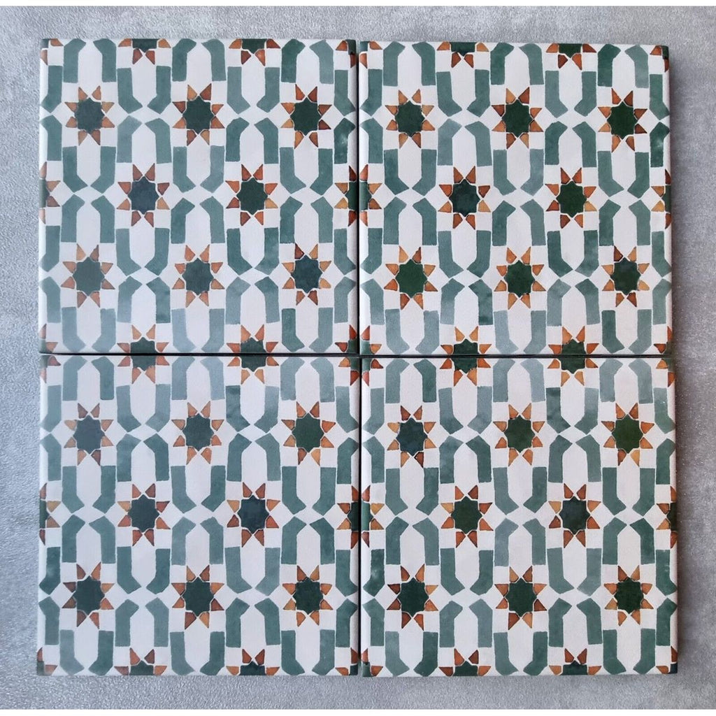 Marrakech F Mini Moroccan Porcelain Wall Floor Tile 15cm x 15cm