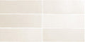 FULL TILE SAMPLE Zellige Brick Chalk White Matt Moroccan Handmade Style 6.5cm x 20cm