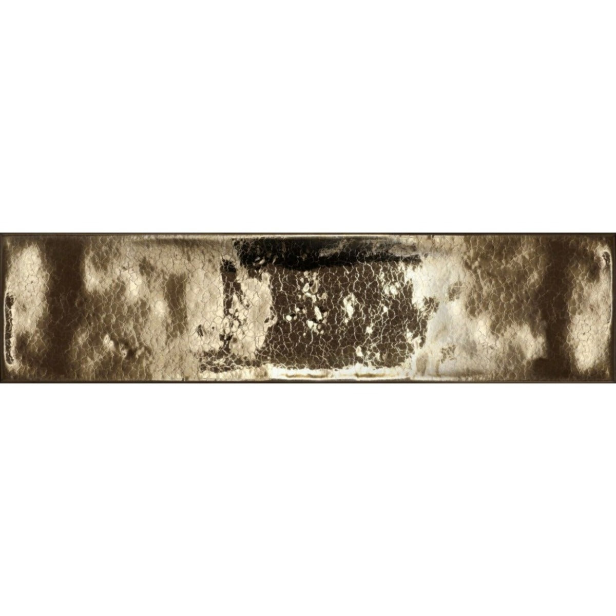 FULL TILE SAMPLE Midas Antique Gold Vintage Crackle Wall Tiles 5cm x 25cm