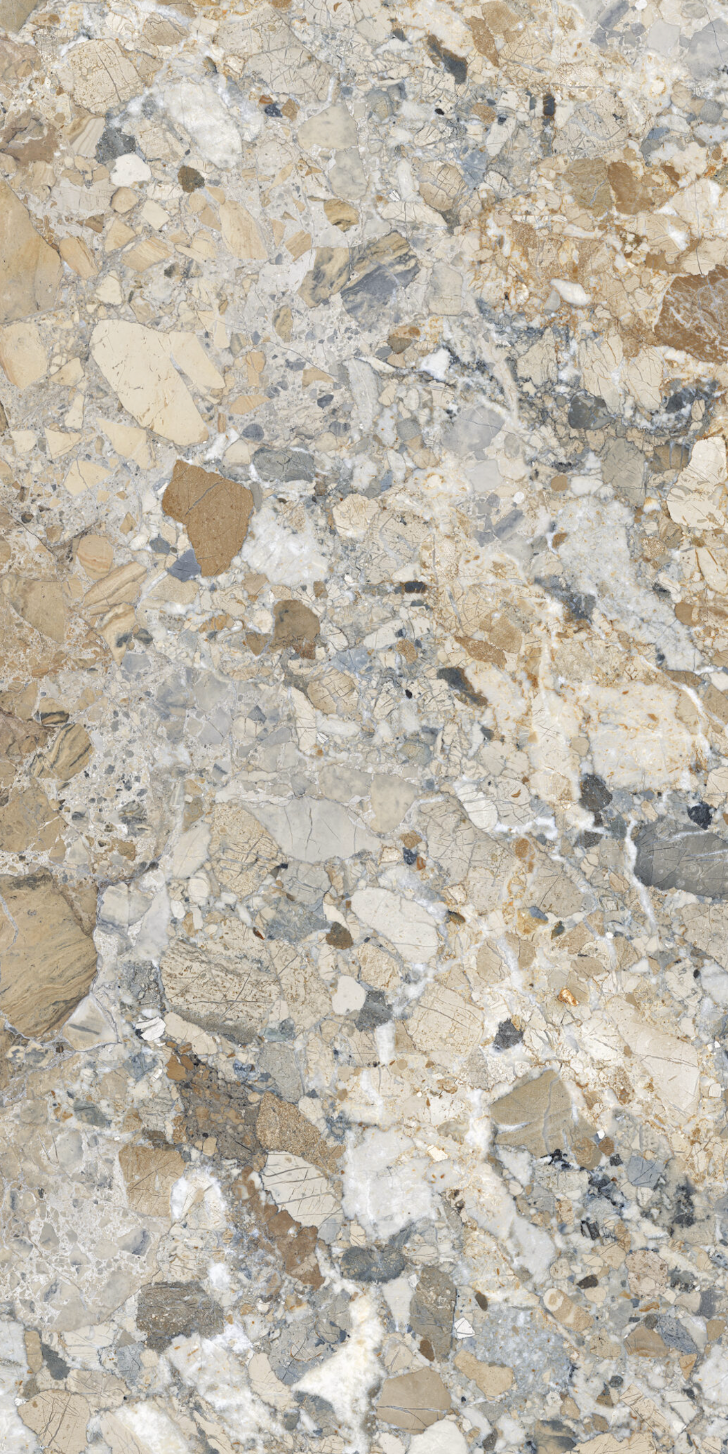 Museo Warm Stone Polished Porcelain Tiles | 60cm x 120cm