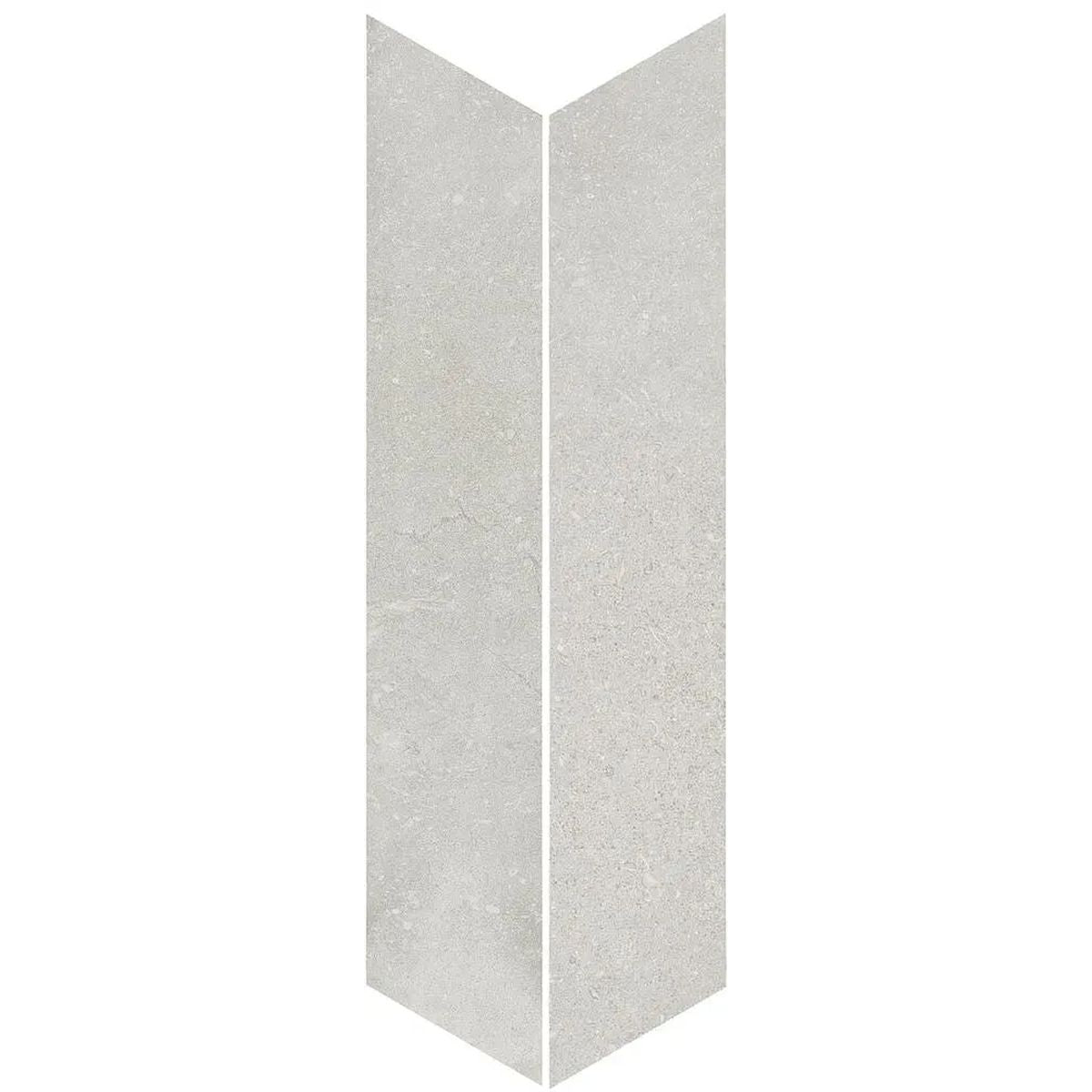 FULL TILE SAMPLE Monzo Stone CHEVRON Silver 10cm x 53cm