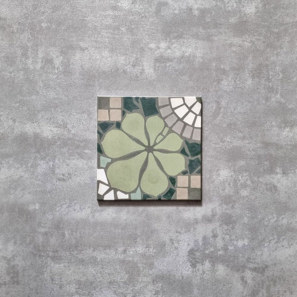 FULL TILE SAMPLE Nantes Green 20cm x 20cm