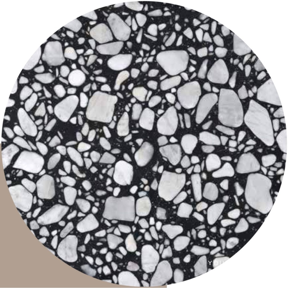 CUT TILE SAMPLE Shards Terrazzo Nero Matt Porcelain Wall Floor Tiles 59cm x 118cm