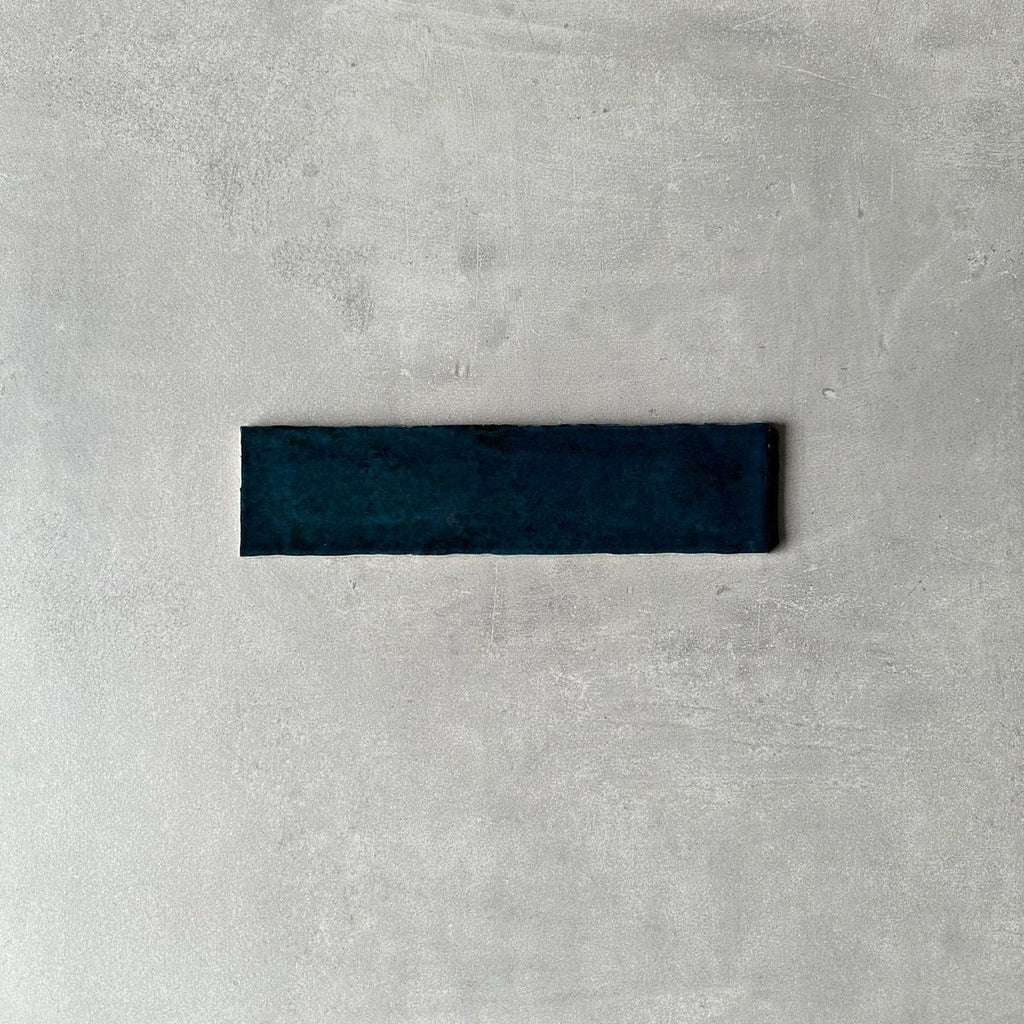 Nairobi Tile | Gloss Blue | Handmade Effect | Rustic Tile | 7.5cm x 30cm