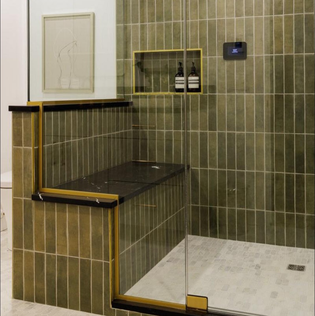 Nairobi Tile | Gloss Olive Green | Handmade Effect | Rustic Tile | 7.5cm x 30cm