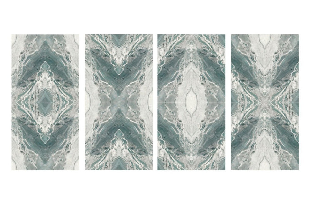 Pacific Green Marble Book Matched A and B 60cm x 120cm