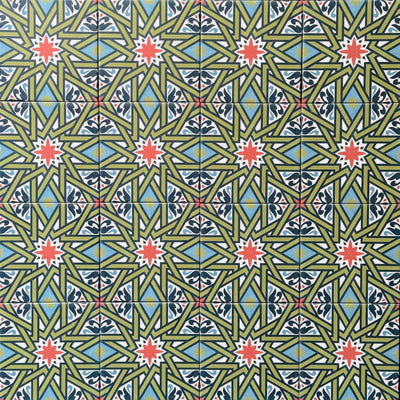 Persia Shiraz MINI Tile Multicolour 15cm x 15cm