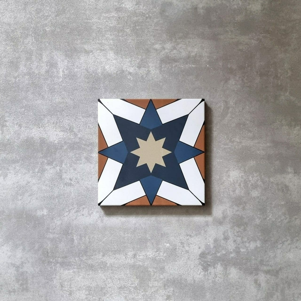 FULL TILE SAMPLE Kasbah Tangiers Navy 20cm x 20cm