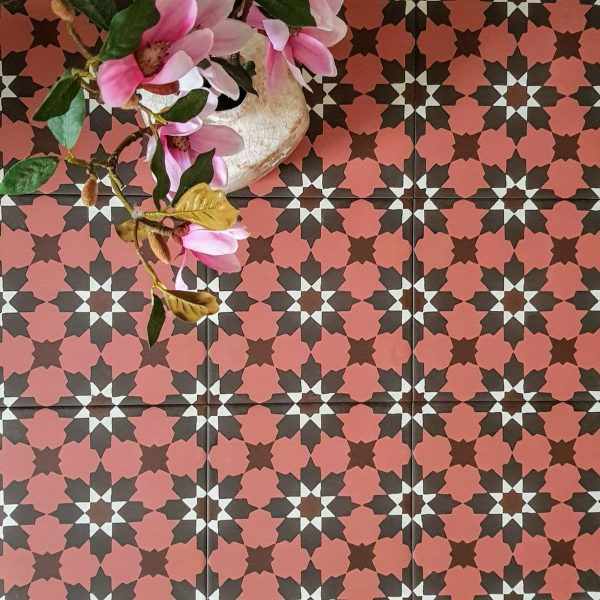 Madeira Rosso Moroccan Wall & Floor Tiles 20cm x 20cm