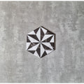 FULL TILE SAMPLE Piazza Marquina Black Hexagon 18.7cm X 21.6cm