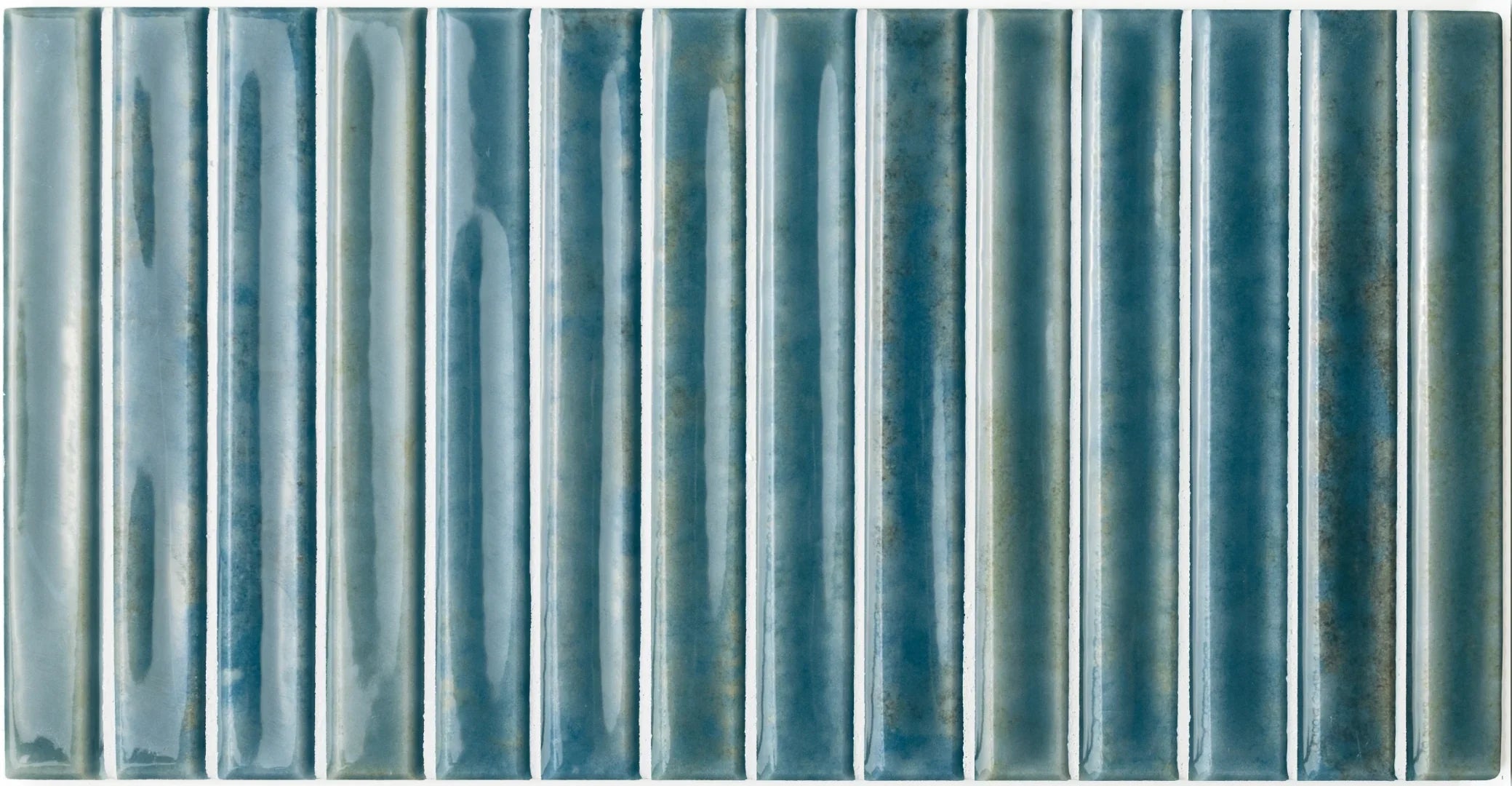 Pottery DECOR Tile | Prussian | Wall Tile | 5cm x 25cm | CUT TILE SAMPLE