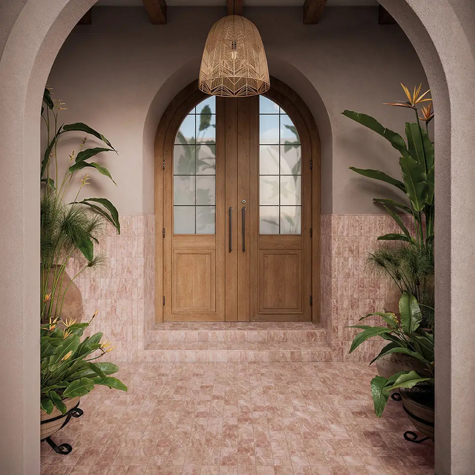 Amalfi Brick Rouge Vintage Marble Wall & Floor Tiles 5.4cm x 22cm