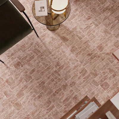 Amalfi Brick Rouge Vintage Marble Wall & Floor Tiles 5.4cm x 22cm