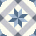 FULL TILE SAMPLE Riviera Menton Star Blue 25cm x 25cm