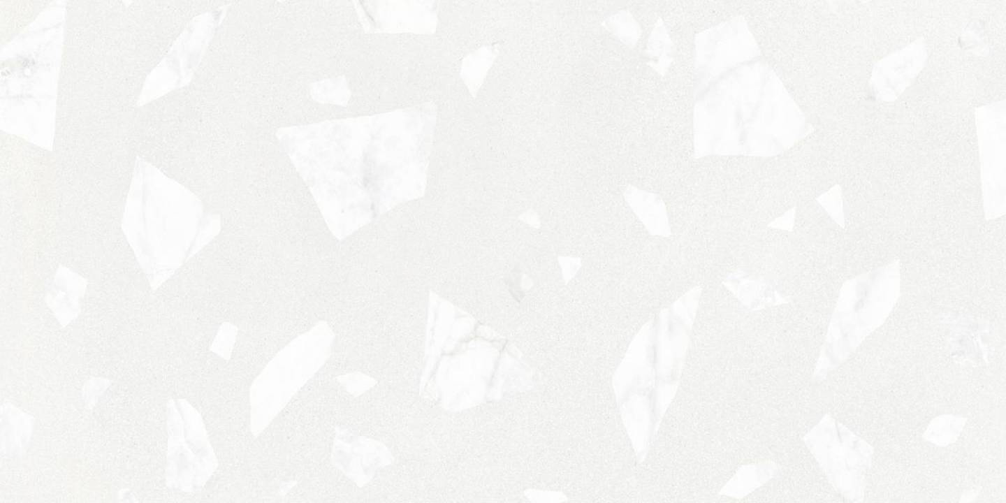 CUT TILE SAMPLE Melody ROCK Terrazzo White 60cm x 120cm