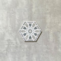 FULL TILE SAMPLE Medina Hormuz Moroccan Sage Green / Grey Pattern Hexagon