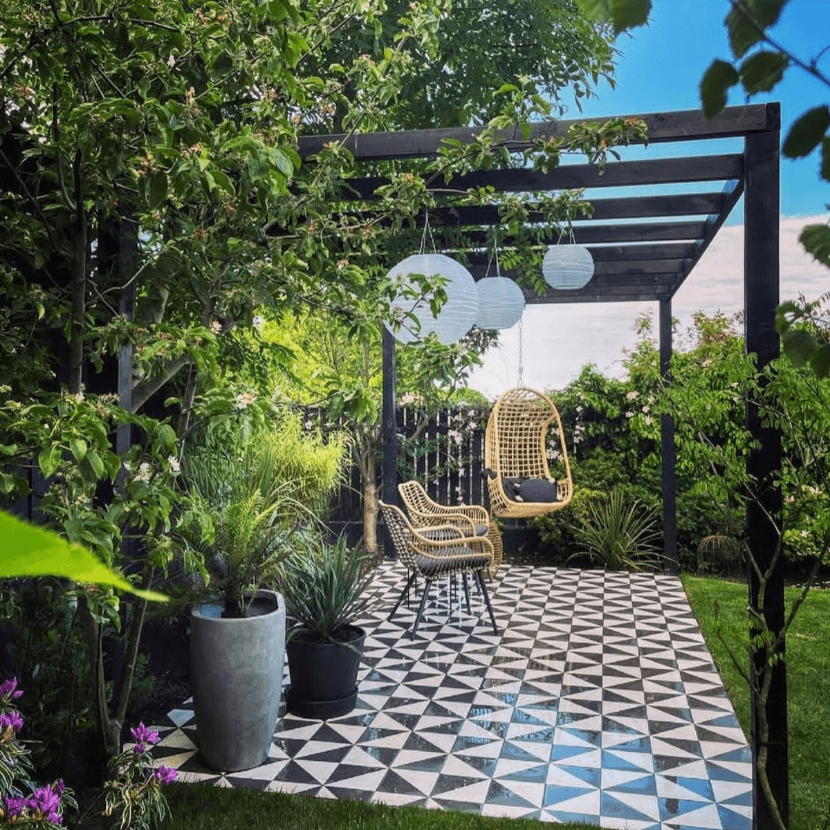 Infinity Black Tile Wall & Floor Tiles Porcelain Tile 20cm x 20cm
