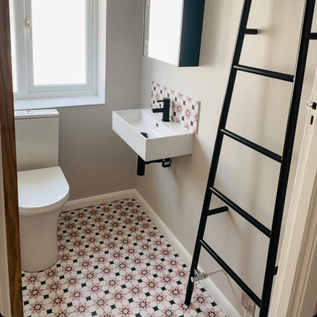 Madeira Rose Pink Moroccan Wall & Floor Tiles 20cm x 20cm