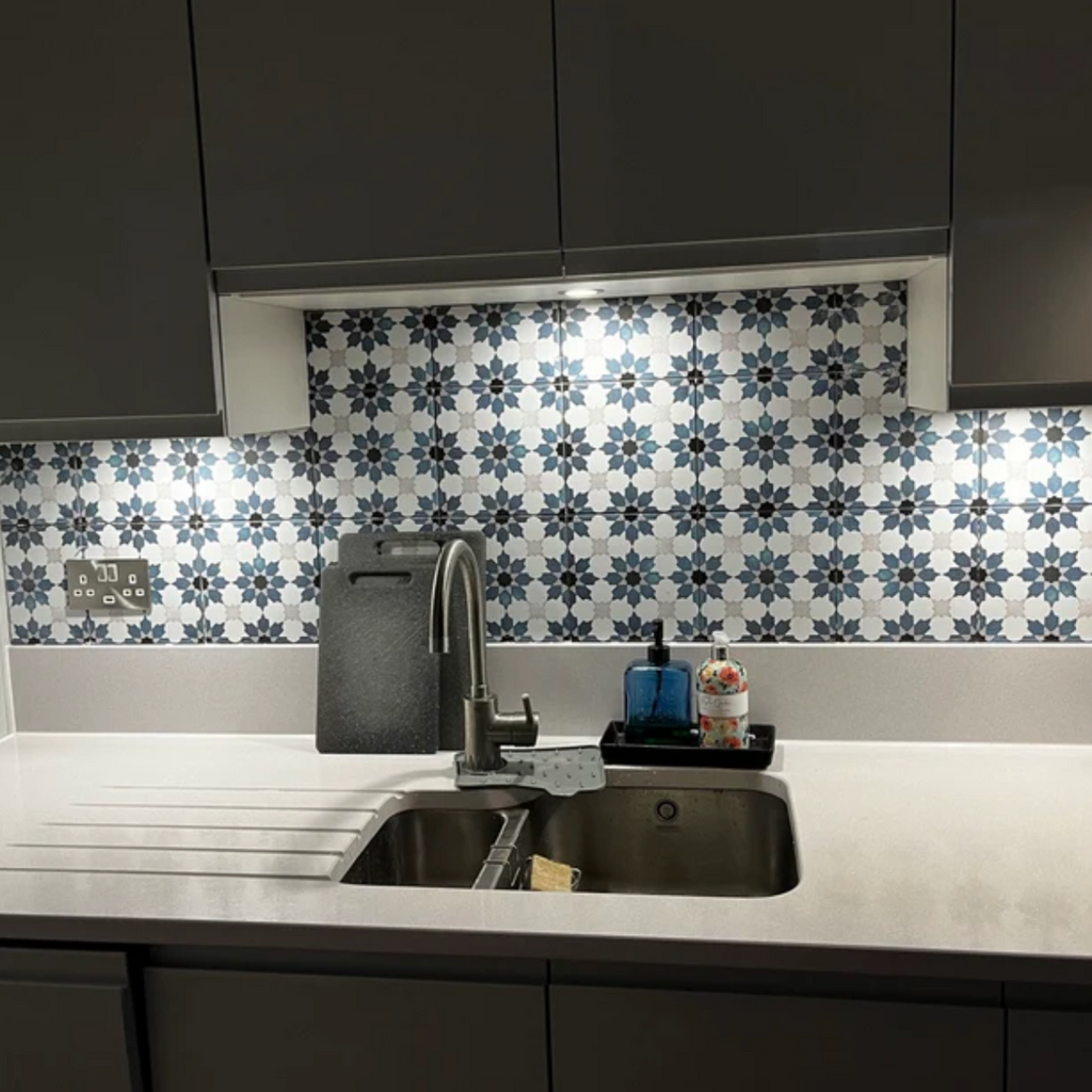 Madeira River Blue Moroccan Tiles Wall & Floor Tiles 20cm x 20cm