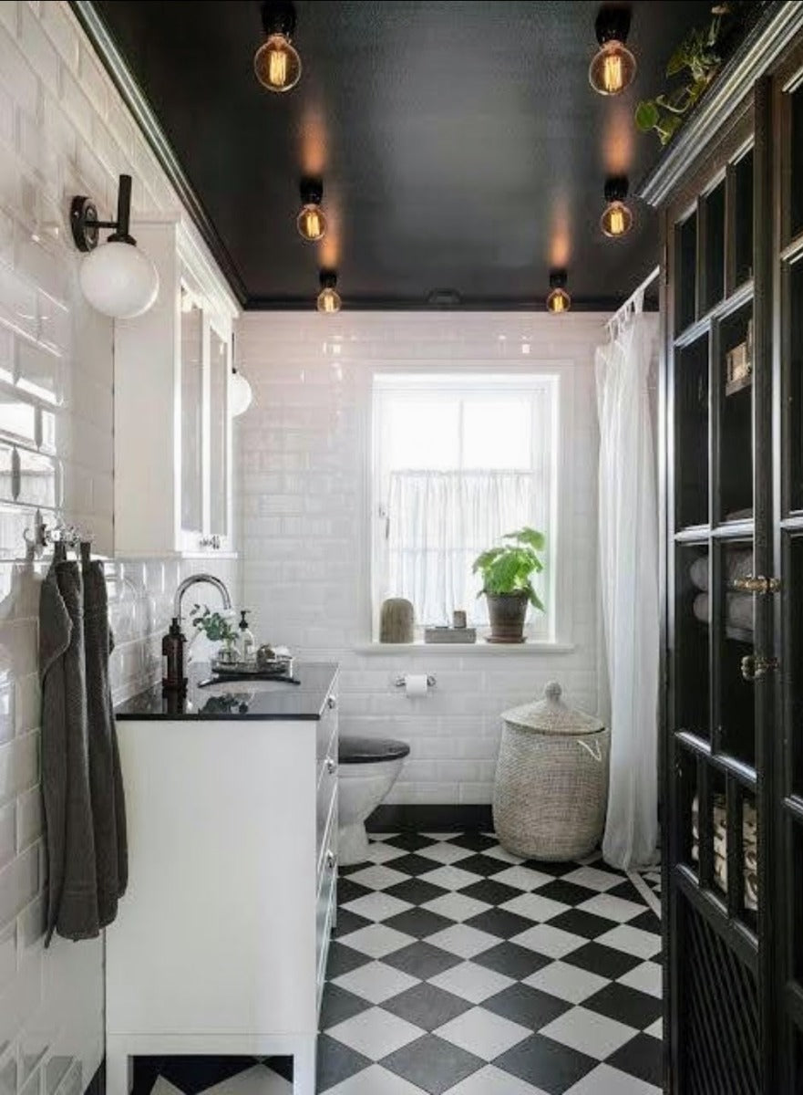 Manor Plain Black Base Tile 20cm x 20cm