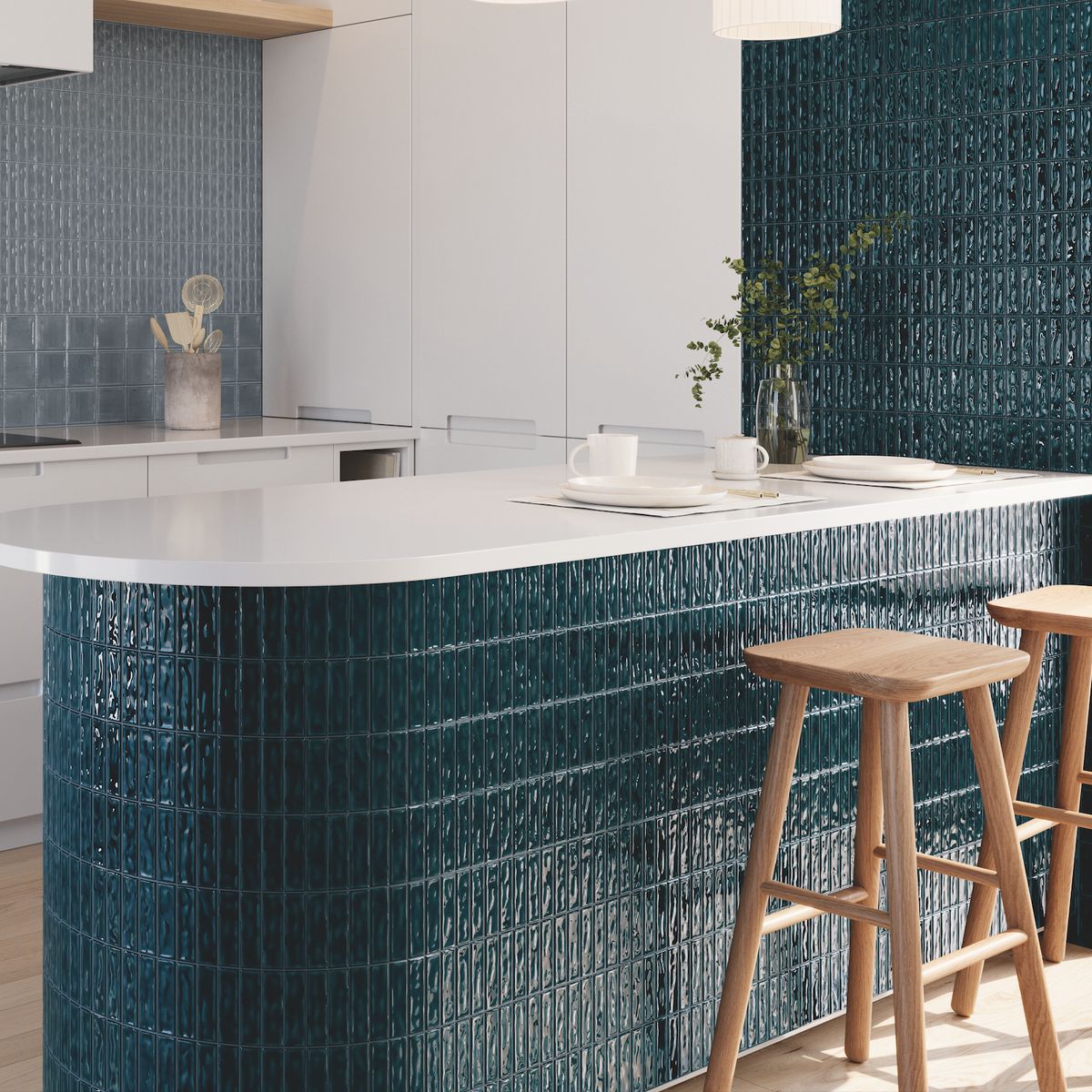 Confectionary Tile DECOR Oil Blue Wall Tile 20m x 20cm