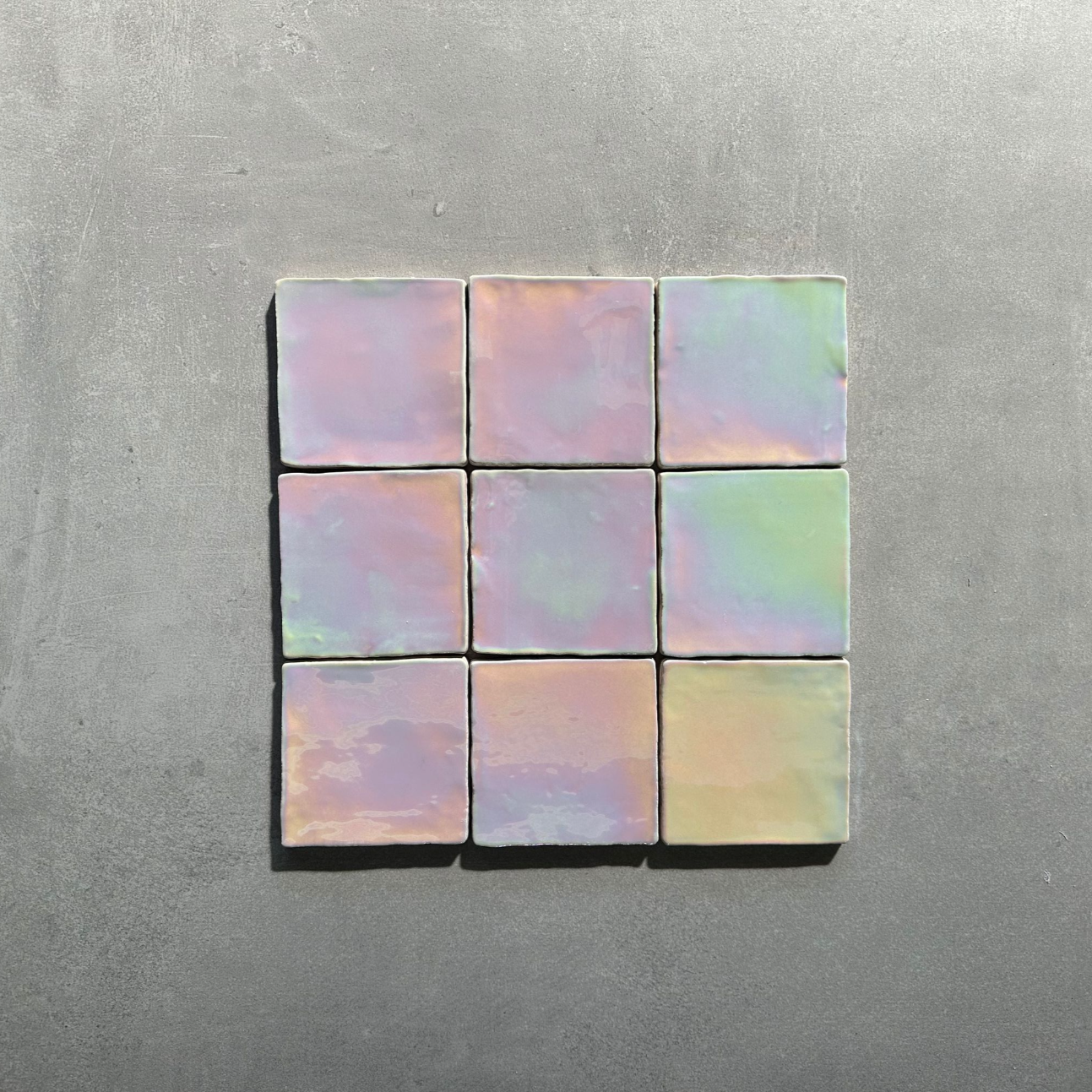 FULL TILE SAMPLE Midas Hologram Seashells | Square Wall Tiles | 10cm x 10cm