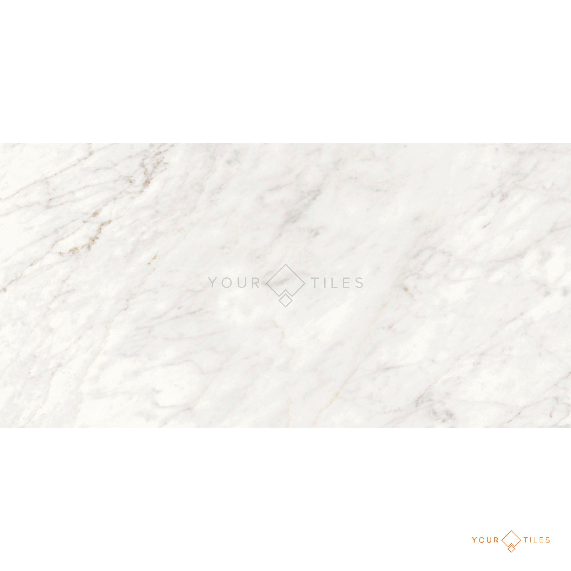 CUT TILE SAMPLE Valentino Apuan White Matt Marble Effect 30cm x 60cm