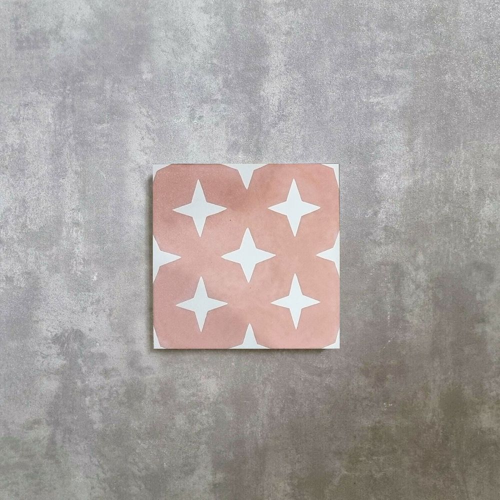FULL TILE SAMPLE Soho Rose Pink 20cm x 20cm