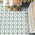 FULL TILE SAMPLE Souk Green D Pattern 20cm x 20cm