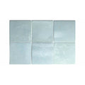 FULL TILE SAMPLE Zellige Square AQUA BLUE Moroccan Handmade Style 13.2cm x 13.2cm
