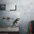 FULL TILE SAMPLE Zellige Square LAVENDER BLUE Moroccan Handmade Style 13.2cm x 13.2cm