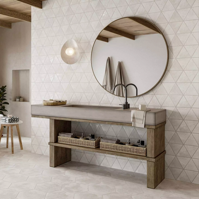 Enigma Lustre Glaze | Triangle Mist | Porcelain Wall and Floor Tile