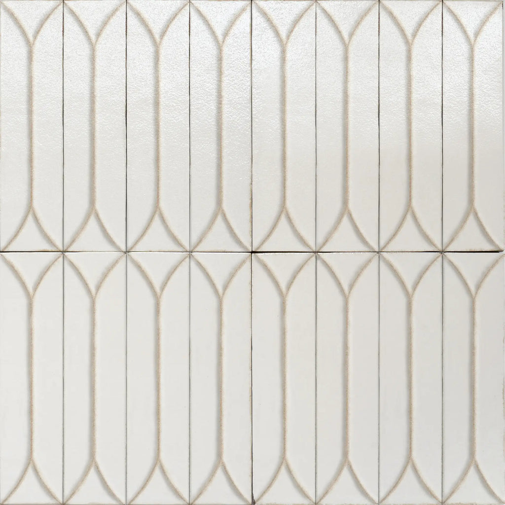 Baroque Decor Vanilla Porcelain Wall Tiles 9.1cm x 37.5cm