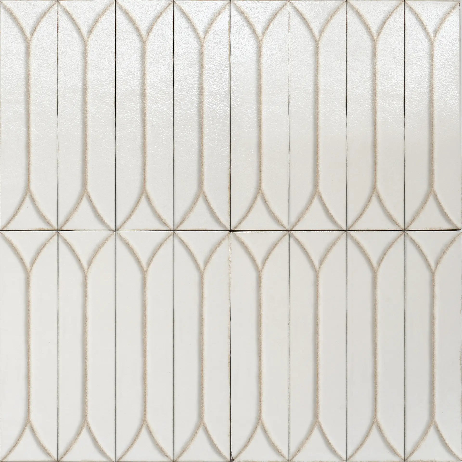 Baroque Decor Vanilla Porcelain Wall Tiles 9.1cm x 37.5cm