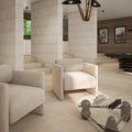 Baroque Decor Vanilla Porcelain Wall Tiles 9.1cm x 37.5cm