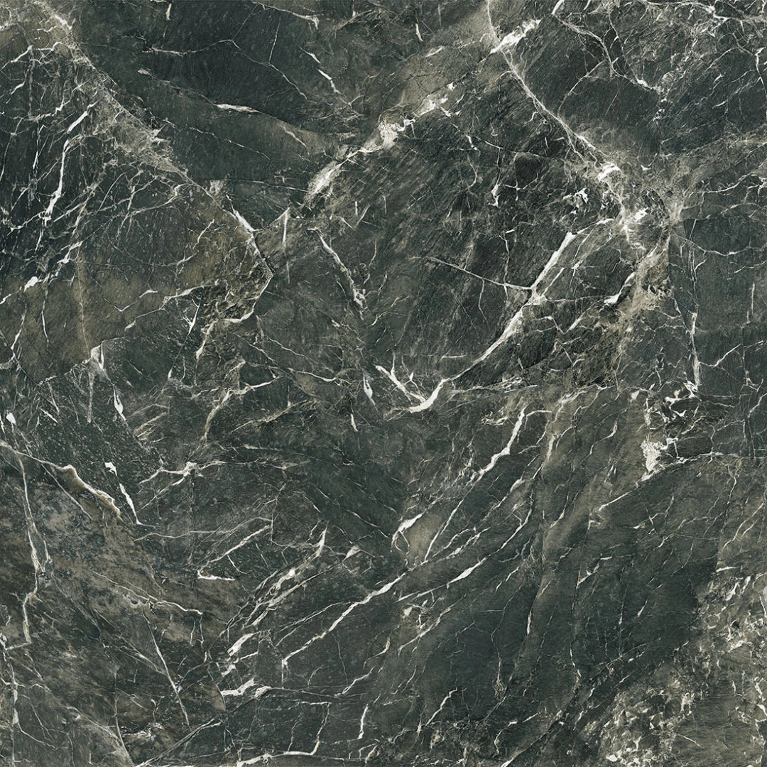 CUT TILE SAMPLE Verde Apia Polished Green Marble style Porcelain | Wall & Floor Tiles | 60cm x 60cm