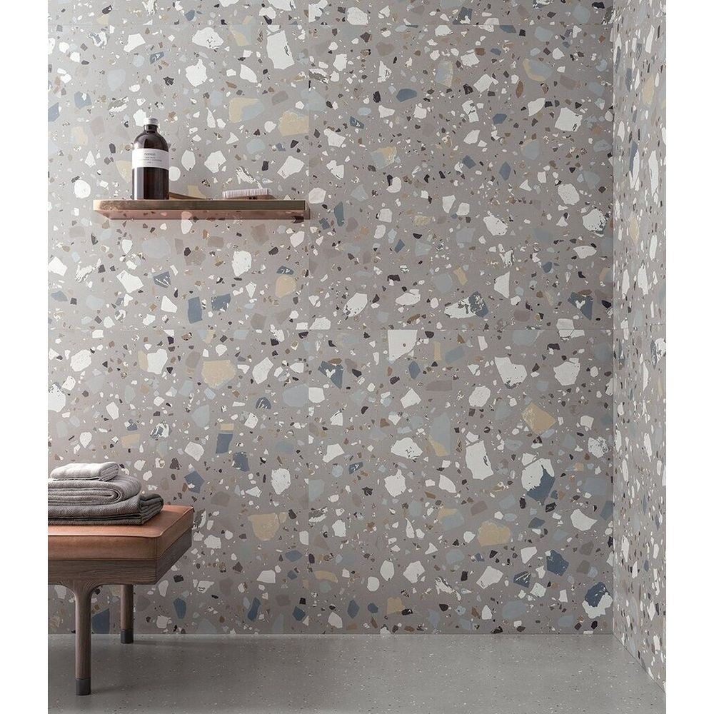 Verona Maxi Decor Grey Terrazzo Concrete style Porcelain Tiles 90cm x 90cm