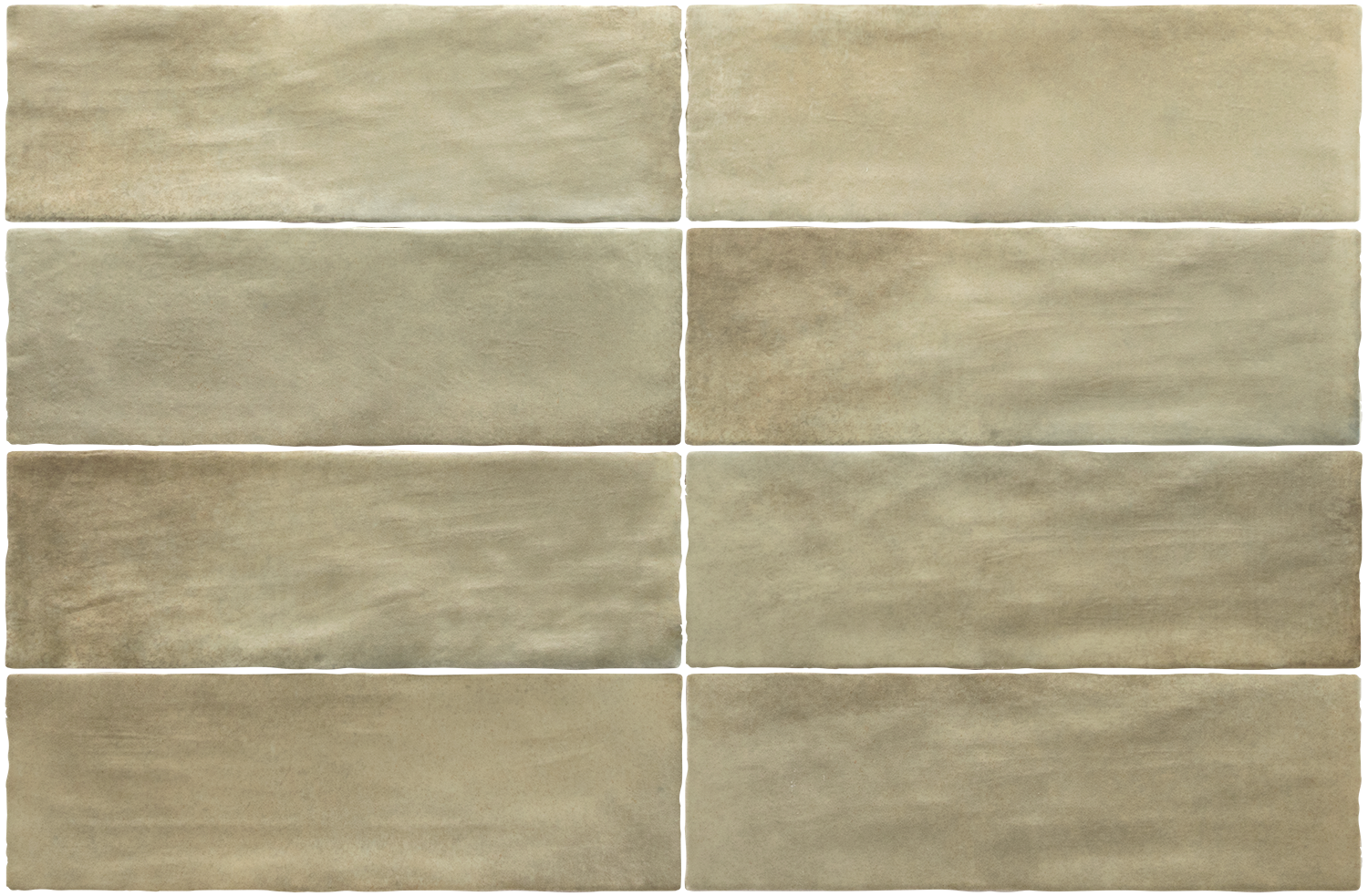FULL TILE SAMPLE Zellige Weald Green Matt Brick | Moroccan Style | 6.5cm x 20cm
