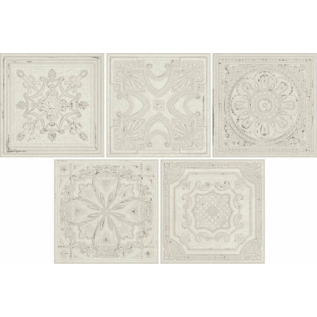 Regency Tin White Embossed Wall Panel Tiles FULL TILE SAMPLE