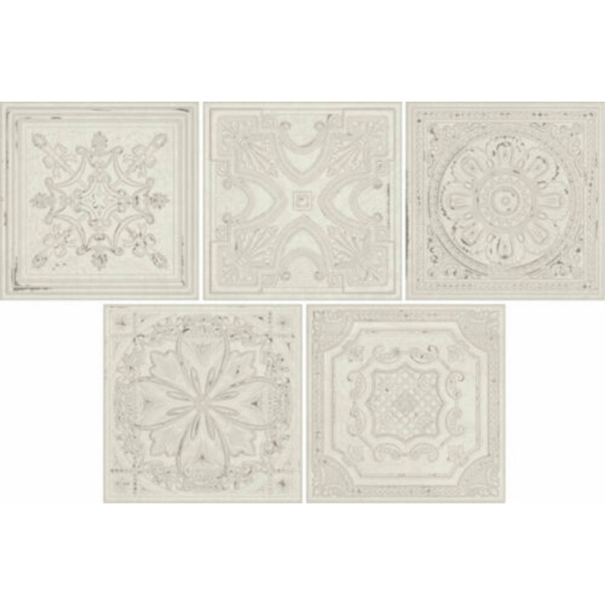 Regency Tin White Embossed Wall Panel Tiles FULL TILE SAMPLE